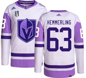 Adidas Ben Hemmerling Vegas Golden Knights Men's Authentic Hockey Fights Cancer 2023 Stanley Cup Final Jersey - Gold