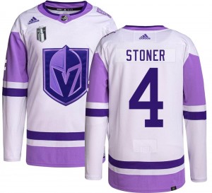 Adidas Clayton Stoner Vegas Golden Knights Men's Authentic Hockey Fights Cancer 2023 Stanley Cup Final Jersey - Gold