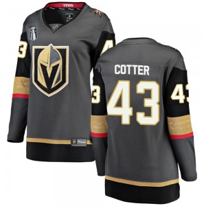 Fanatics Branded Paul Cotter Vegas Golden Knights Women's Breakaway Black Home 2023 Stanley Cup Final Jersey - Gold