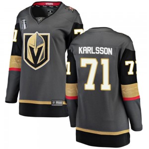Fanatics Branded William Karlsson Vegas Golden Knights Women's Breakaway Black Home 2023 Stanley Cup Final Jersey - Gold