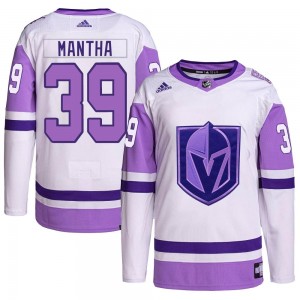 Adidas Anthony Mantha Vegas Golden Knights Youth Authentic Hockey Fights Cancer Primegreen Jersey - White/Purple