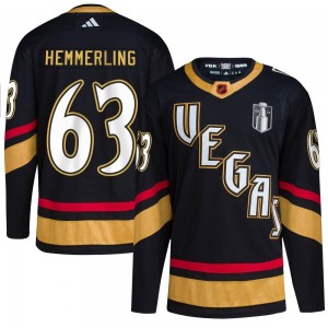 Adidas Ben Hemmerling Vegas Golden Knights Men's Authentic Black Reverse Retro 2.0 2023 Stanley Cup Final Jersey - Gold