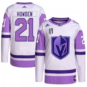 Adidas Brett Howden Vegas Golden Knights Men's Authentic Hockey Fights Cancer Primegreen 2023 Stanley Cup Final Jersey - White/P