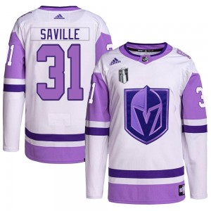 Adidas Isaiah Saville Vegas Golden Knights Men's Authentic Hockey Fights Cancer Primegreen 2023 Stanley Cup Final Jersey - White