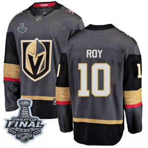 Fanatics Branded Nicolas Roy Vegas Golden Knights Youth Breakaway Black Home 2018 Stanley Cup Final Patch Jersey - Gold