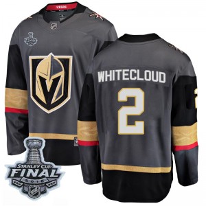 Fanatics Branded Zach Whitecloud Vegas Golden Knights Youth Breakaway Black Home 2018 Stanley Cup Final Patch Jersey - Gold