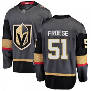 Fanatics Branded Byron Froese Vegas Golden Knights Youth Breakaway Black Home Jersey - Gold