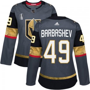 Adidas Ivan Barbashev Vegas Golden Knights Women's Authentic Gray Home 2023 Stanley Cup Final Jersey - Gold