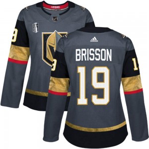 Adidas Brendan Brisson Vegas Golden Knights Women's Authentic Gray Home 2023 Stanley Cup Final Jersey - Gold