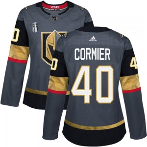 Adidas Lukas Cormier Vegas Golden Knights Women's Authentic Gray Home 2023 Stanley Cup Final Jersey - Gold