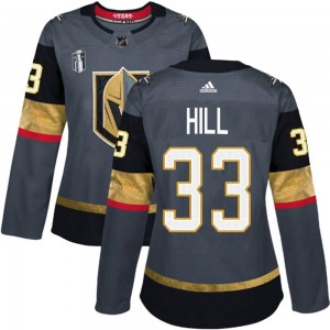 Adidas Adin Hill Vegas Golden Knights Women's Authentic Gray Home 2023 Stanley Cup Final Jersey - Gold