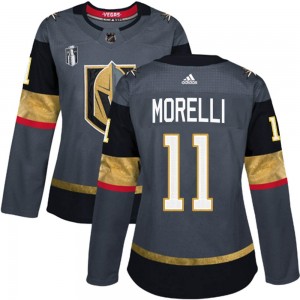 Adidas Mason Morelli Vegas Golden Knights Women's Authentic Gray Home 2023 Stanley Cup Final Jersey - Gold