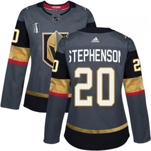 Adidas Chandler Stephenson Vegas Golden Knights Women's Authentic Gray Home 2023 Stanley Cup Final Jersey - Gold