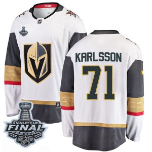 Fanatics Branded William Karlsson Vegas Golden Knights Youth Breakaway White Away 2018 Stanley Cup Final Patch Jersey - Gold
