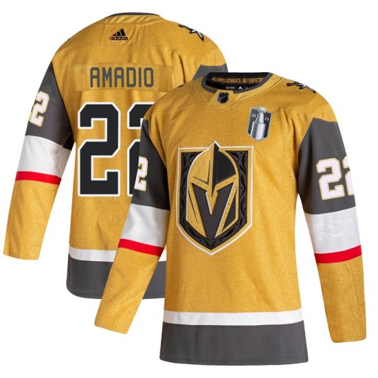 Adidas Michael Amadio Vegas Golden Knights Youth Authentic 2020/21 Alternate 2023 Stanley Cup Final Jersey - Gold