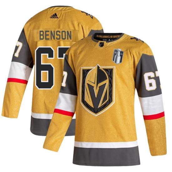 Adidas Tyler Benson Vegas Golden Knights Youth Authentic 2020/21 Alternate 2023 Stanley Cup Final Jersey - Gold