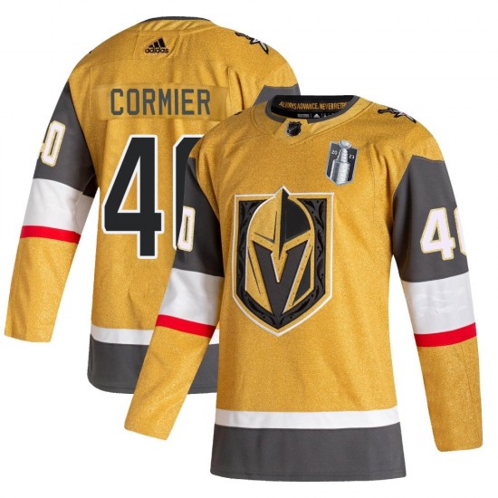 Adidas Lukas Cormier Vegas Golden Knights Youth Authentic 2020/21 Alternate 2023 Stanley Cup Final Jersey - Gold