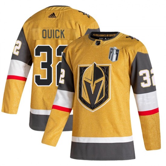 Adidas Jonathan Quick Vegas Golden Knights Youth Authentic 2020/21 Alternate 2023 Stanley Cup Final Jersey - Gold