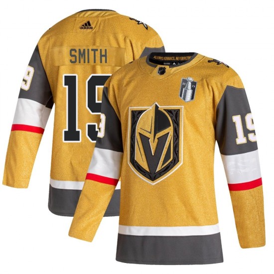 Adidas Reilly Smith Vegas Golden Knights Youth Authentic 2020/21 Alternate 2023 Stanley Cup Final Jersey - Gold