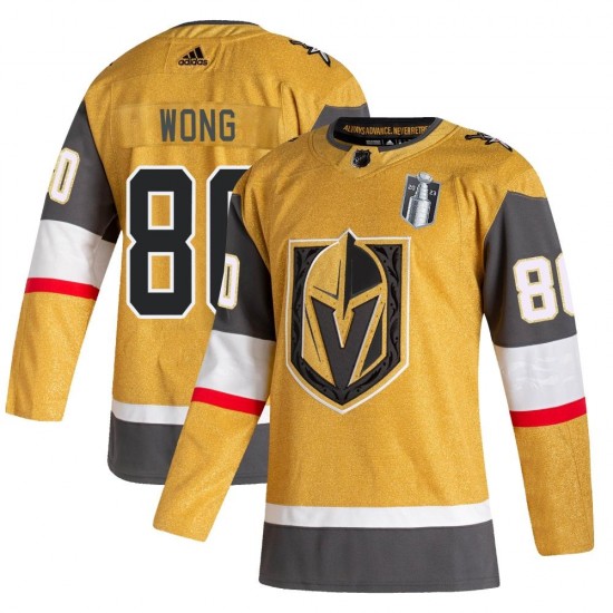 Adidas Tyler Wong Vegas Golden Knights Youth Authentic 2020/21 Alternate 2023 Stanley Cup Final Jersey - Gold