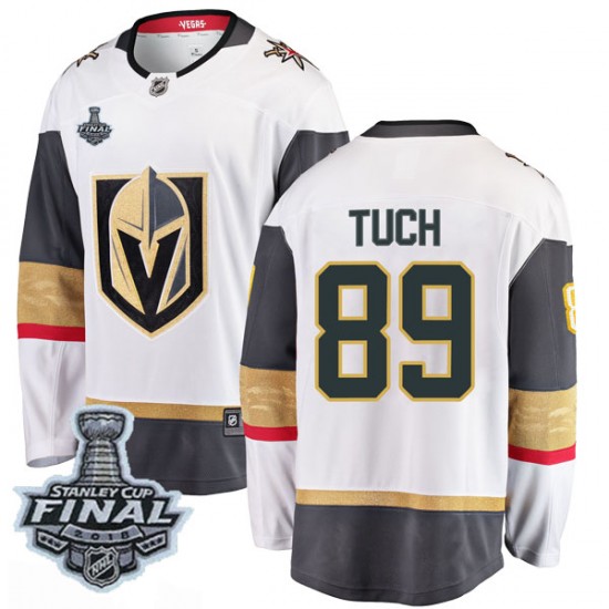 Fanatics Branded Alex Tuch Vegas Golden Knights Men's Breakaway White Away 2018 Stanley Cup Final Patch Jersey - Gold