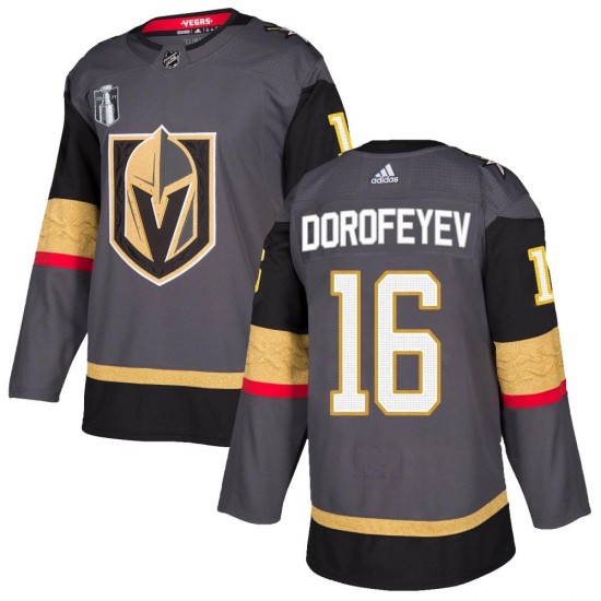 Adidas Pavel Dorofeyev Vegas Golden Knights Men's Authentic Gray Home 2023 Stanley Cup Final Jersey - Gold