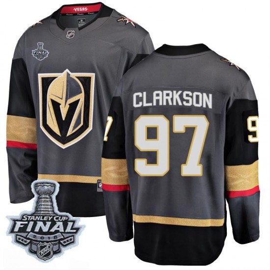 Fanatics Branded David Clarkson Vegas Golden Knights Men's Breakaway Black Home 2018 Stanley Cup Final Patch Jersey - Gold
