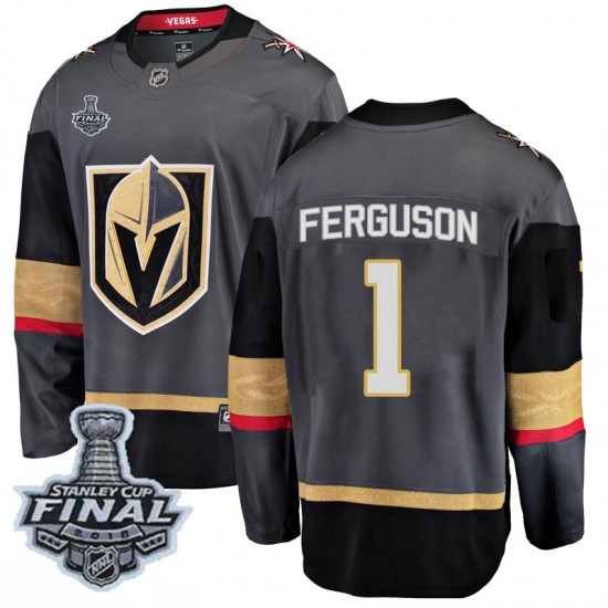 Fanatics Branded Dylan Ferguson Vegas Golden Knights Men's Breakaway Black Home 2018 Stanley Cup Final Patch Jersey - Gold