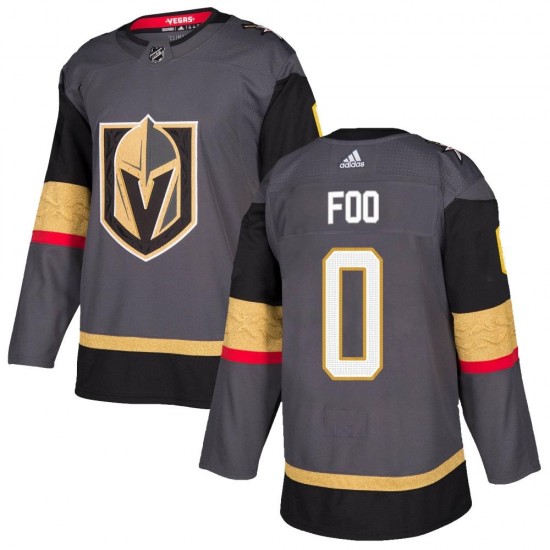 Adidas Spencer Foo Vegas Golden Knights Men's Authentic Gray Home Jersey - Gold