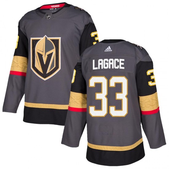 Adidas Maxime Lagace Vegas Golden Knights Men's Authentic Gray Home Jersey - Gold