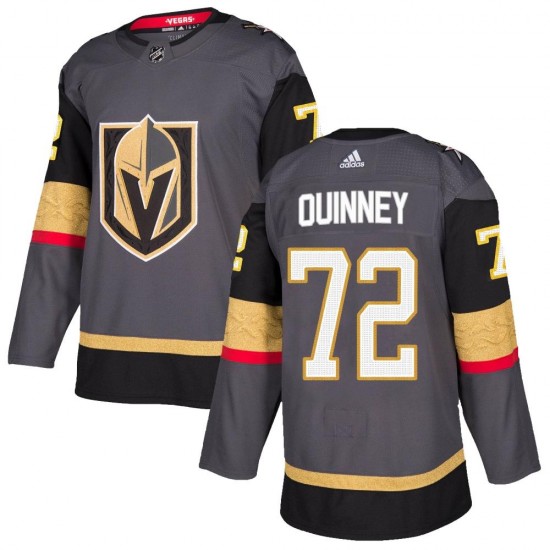 Adidas Gage Quinney Vegas Golden Knights Men's Authentic Gray Home Jersey - Gold