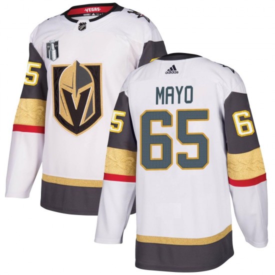 Adidas Dysin Mayo Vegas Golden Knights Men's Authentic White Away 2023 Stanley Cup Final Jersey - Gold
