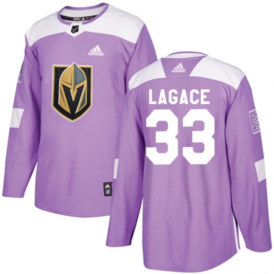 Adidas Maxime Lagace Vegas Golden Knights Men's Authentic Fights Cancer Practice Jersey - Purple