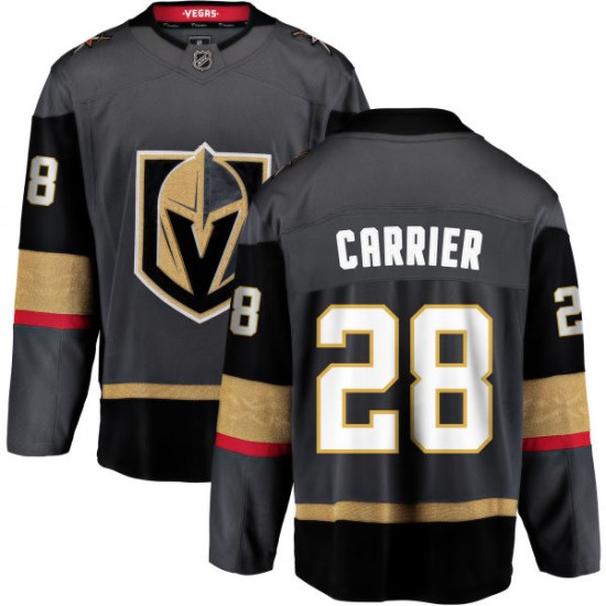 Fanatics Branded William Carrier Vegas Golden Knights Youth Black Home Breakaway Jersey - Gold
