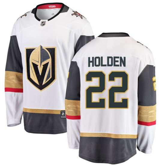Fanatics Branded Nick Holden Vegas Golden Knights Youth Breakaway White Away Jersey - Gold