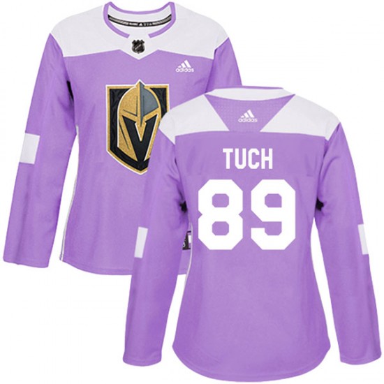 Adidas Alex Tuch Vegas Golden Knights Women's Authentic Fights Cancer Practice 2018 Stanley Cup Final Patch Jersey - Purple