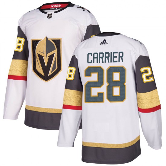 Adidas William Carrier Vegas Golden Knights Youth Authentic White Away Jersey - Gold