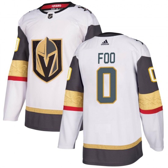 Adidas Spencer Foo Vegas Golden Knights Youth Authentic White Away Jersey - Gold