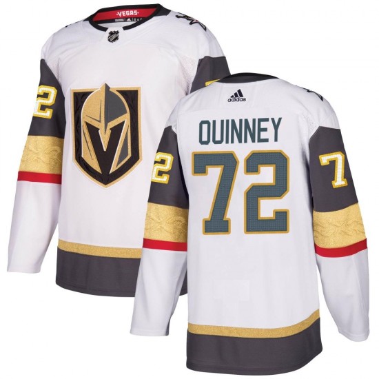 Adidas Gage Quinney Vegas Golden Knights Youth Authentic White Away Jersey - Gold