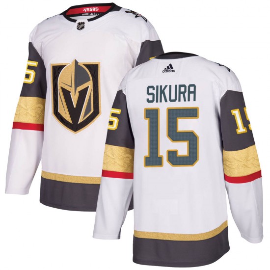 Adidas Dylan Sikura Vegas Golden Knights Youth Authentic White Away Jersey - Gold