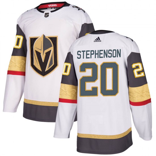 Adidas Chandler Stephenson Vegas Golden Knights Youth Authentic White Away Jersey - Gold