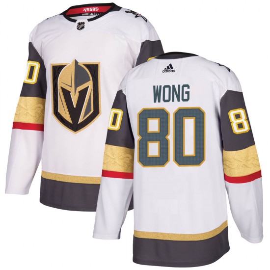 Adidas Tyler Wong Vegas Golden Knights Youth Authentic White Away Jersey - Gold