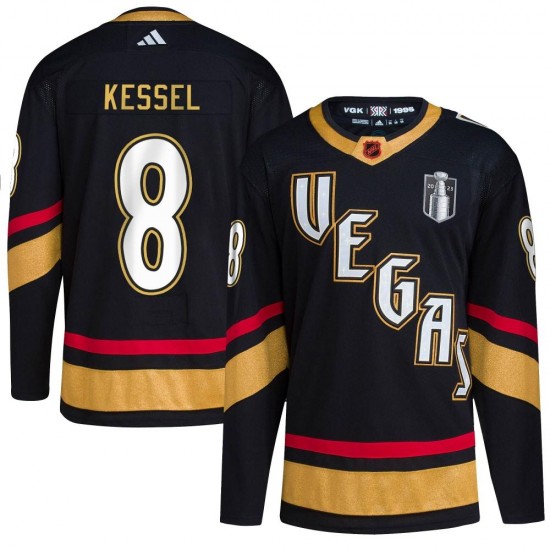 Adidas Phil Kessel Vegas Golden Knights Youth Authentic Black Reverse Retro 2.0 2023 Stanley Cup Final Jersey - Gold