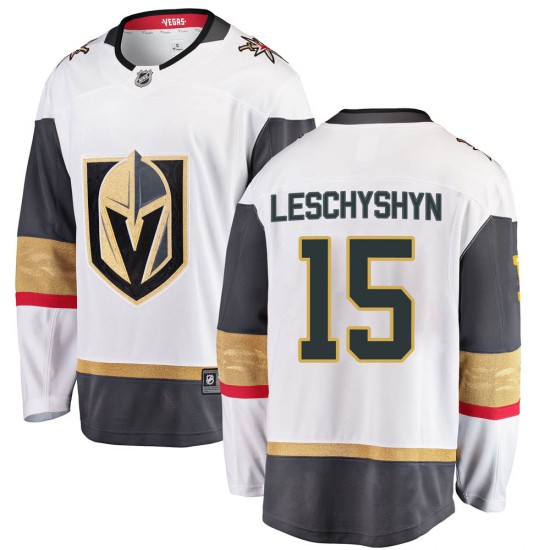 Fanatics Branded Jake Leschyshyn Vegas Golden Knights Men's Breakaway White Away Jersey - Gold