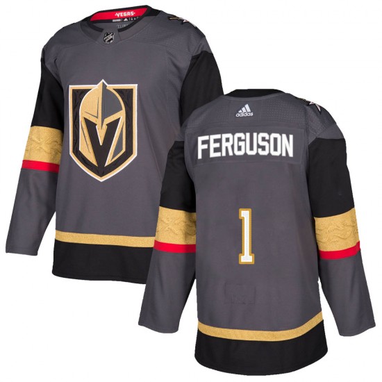Adidas Dylan Ferguson Vegas Golden Knights Youth Authentic Gray Home Jersey - Gold