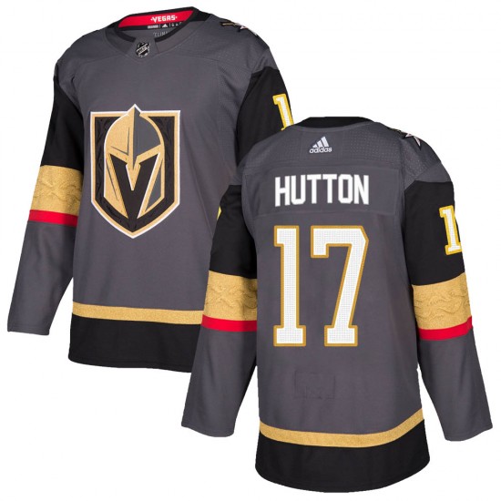 Adidas Ben Hutton Vegas Golden Knights Youth Authentic Gray Home Jersey - Gold