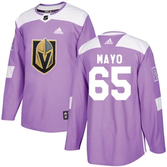 Adidas Dysin Mayo Vegas Golden Knights Youth Authentic Fights Cancer Practice Jersey - Purple