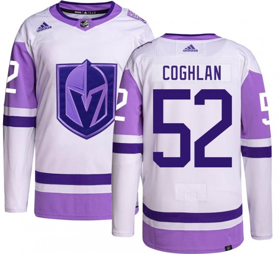 Adidas Dylan Coghlan Vegas Golden Knights Youth Authentic Hockey Fights Cancer Jersey - Gold