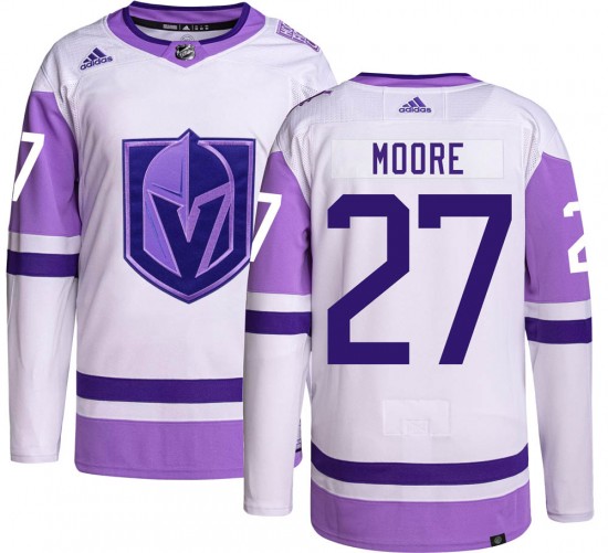 Adidas John Moore Vegas Golden Knights Youth Authentic Hockey Fights Cancer Jersey - Gold