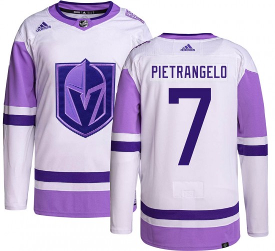Adidas Alex Pietrangelo Vegas Golden Knights Youth Authentic Hockey Fights Cancer Jersey - Gold